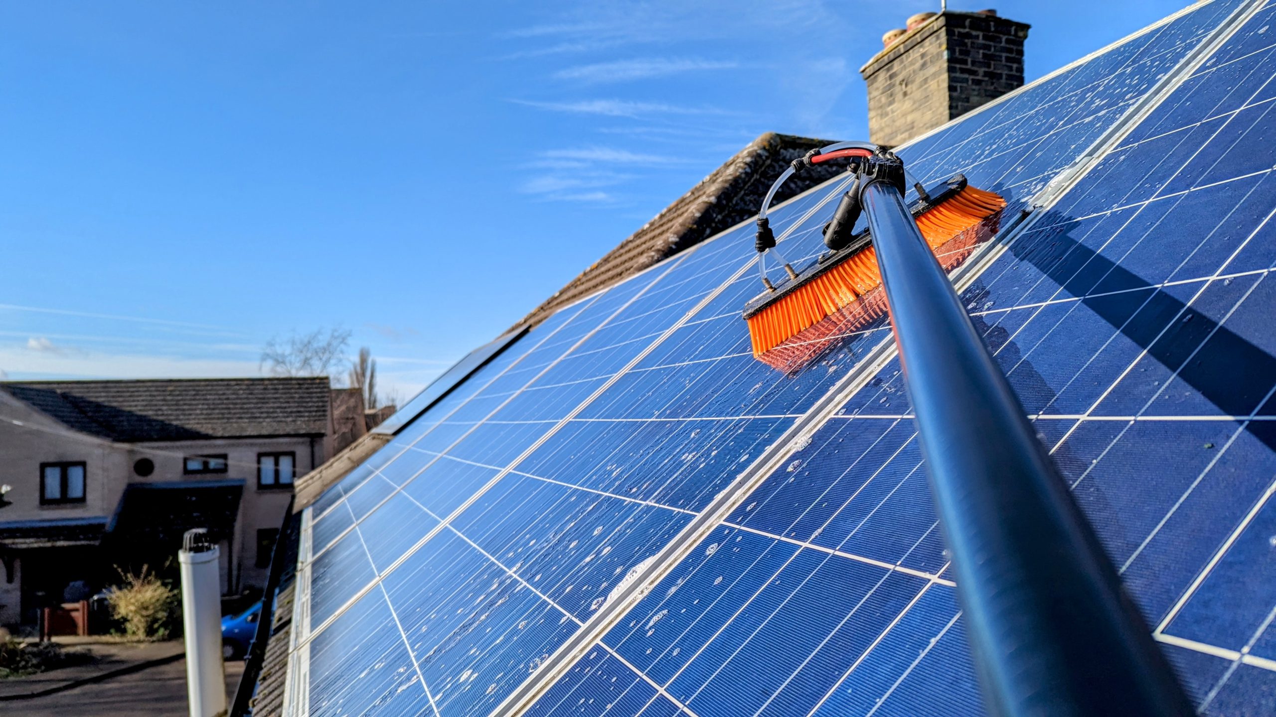 Solar panel cleaning