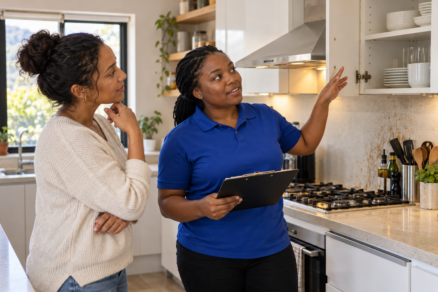 Discussing a kitchen deep cleaning quote 1