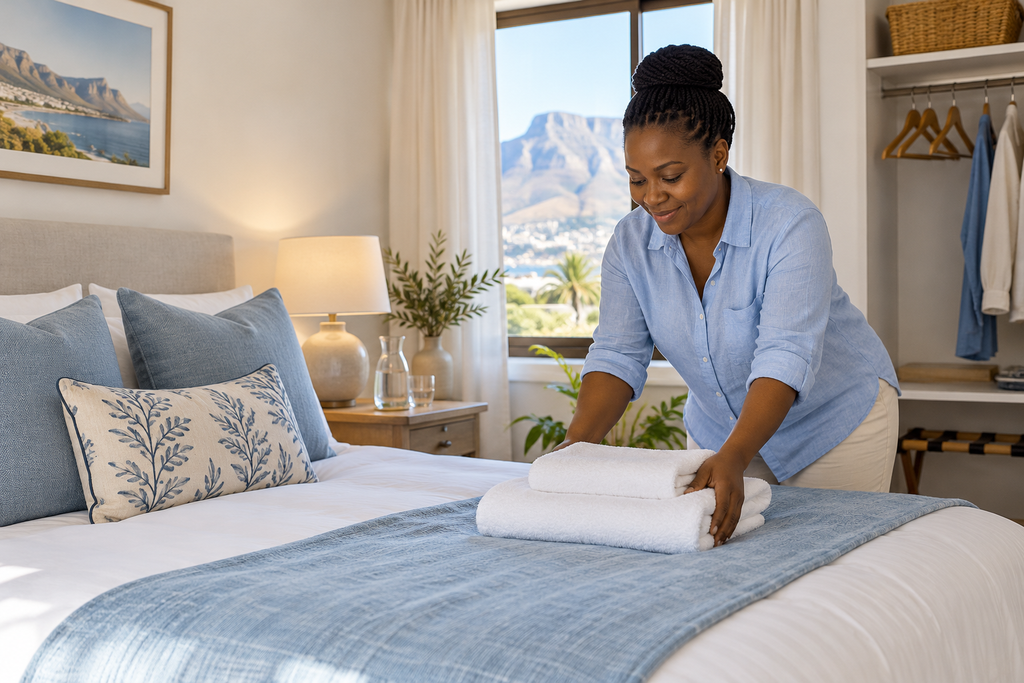 Guest room ready with fresh towels